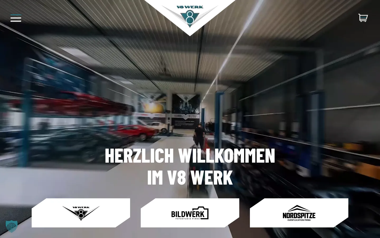 Screenshot der geprüften Website https://v8werk.de/