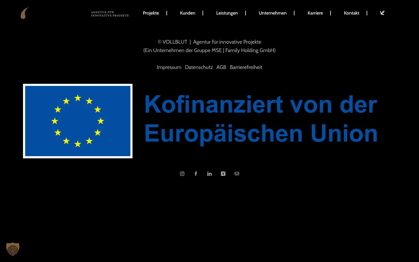 Screenshot https://vollblut-agentur.de/