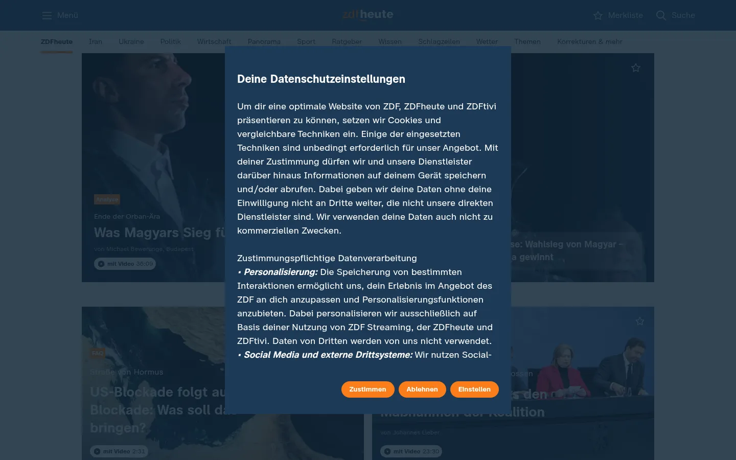Screenshot https://www.zdfheute.de/