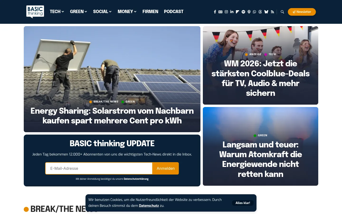 Screenshot https://mobilegeeks.de/