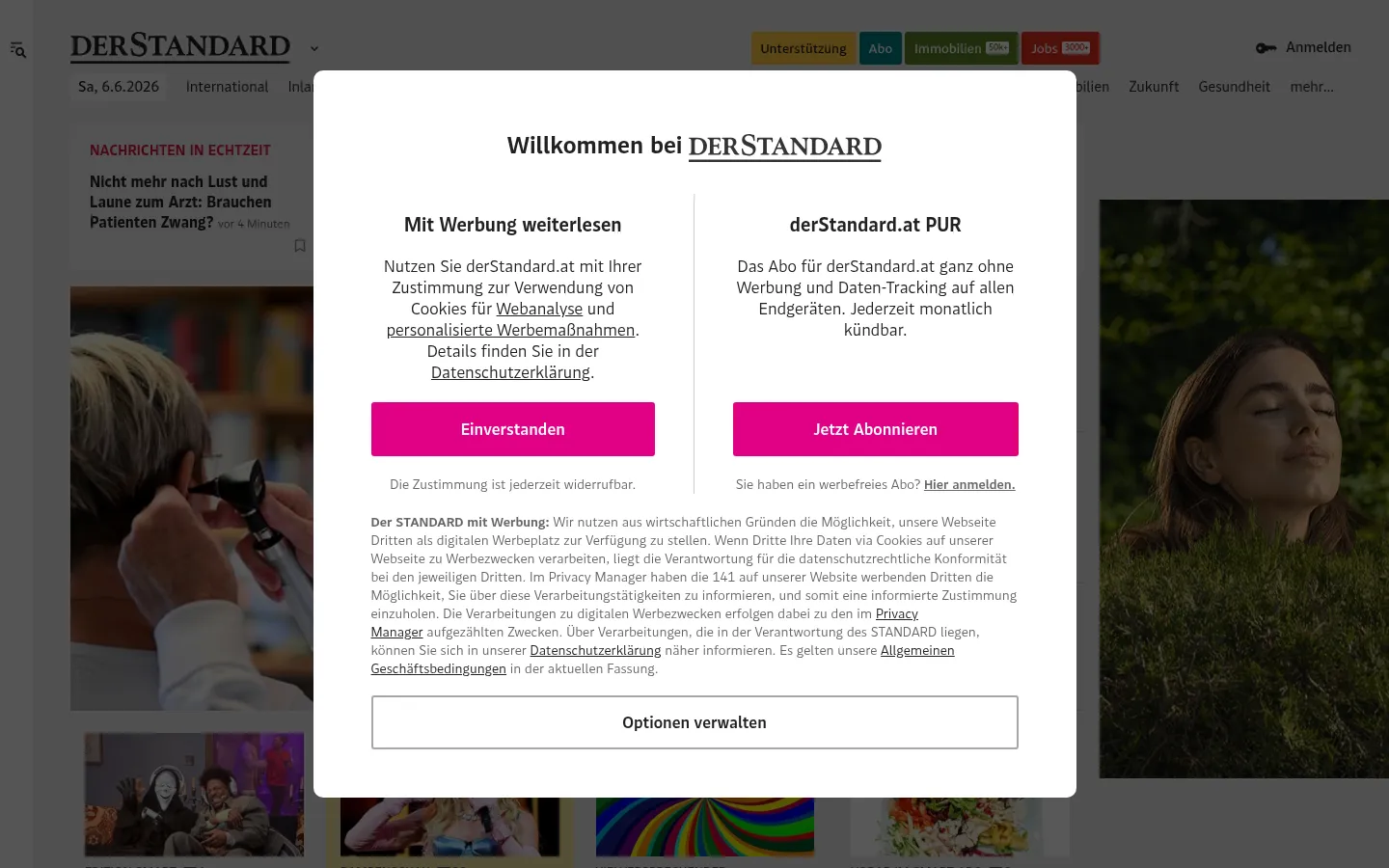 Screenshot https://www.derstandard.at/