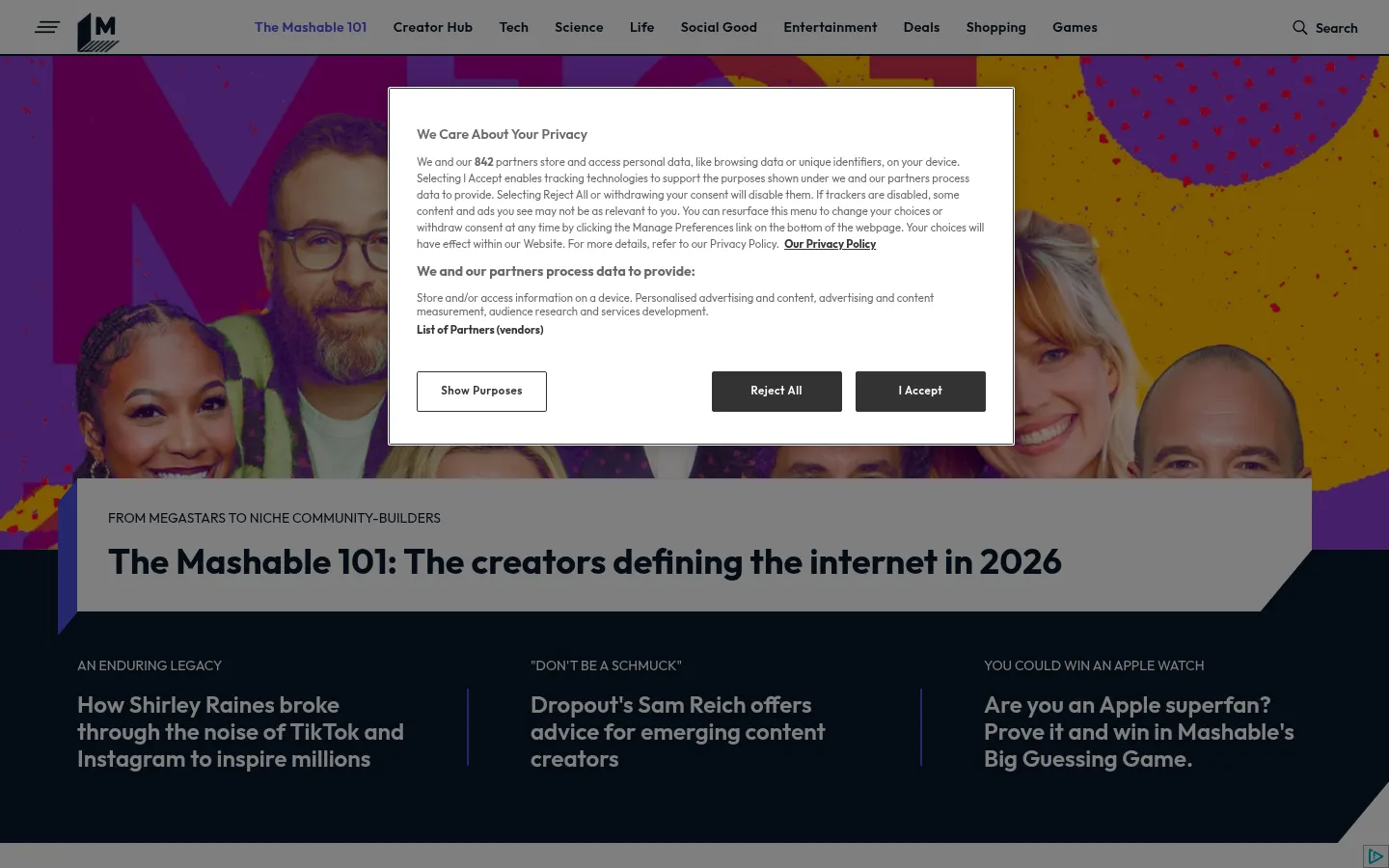 Screenshot https://mashable.com/
