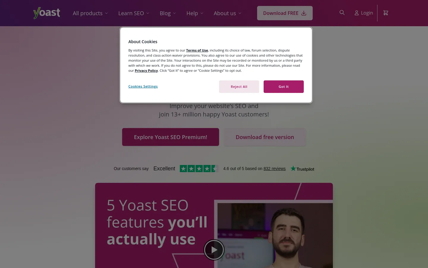 Screenshot https://yoast.com/