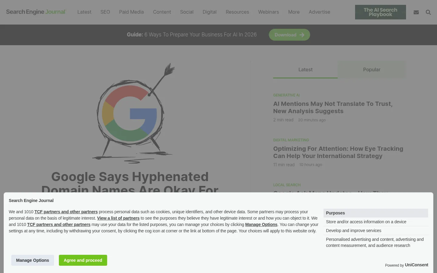 Screenshot https://www.searchenginejournal.com/