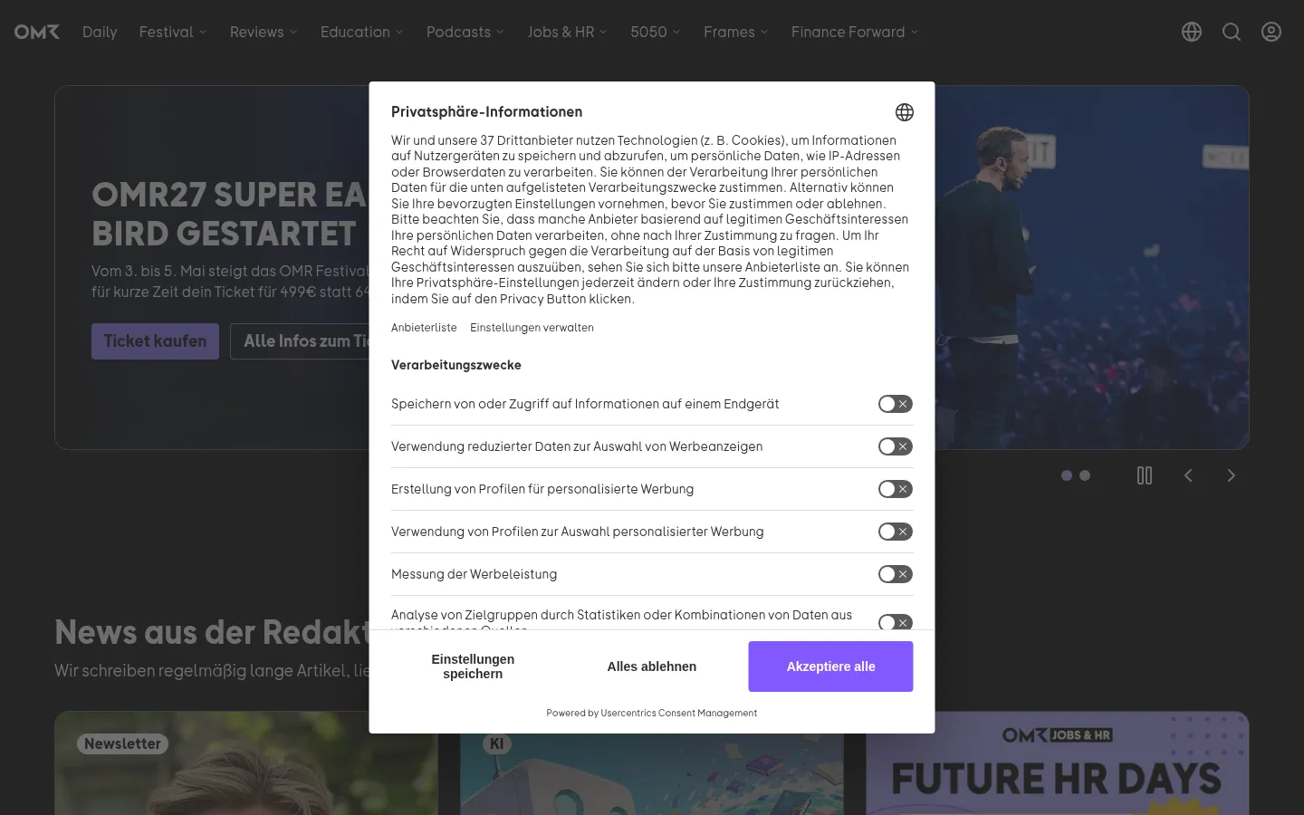 Screenshot https://omr.com/