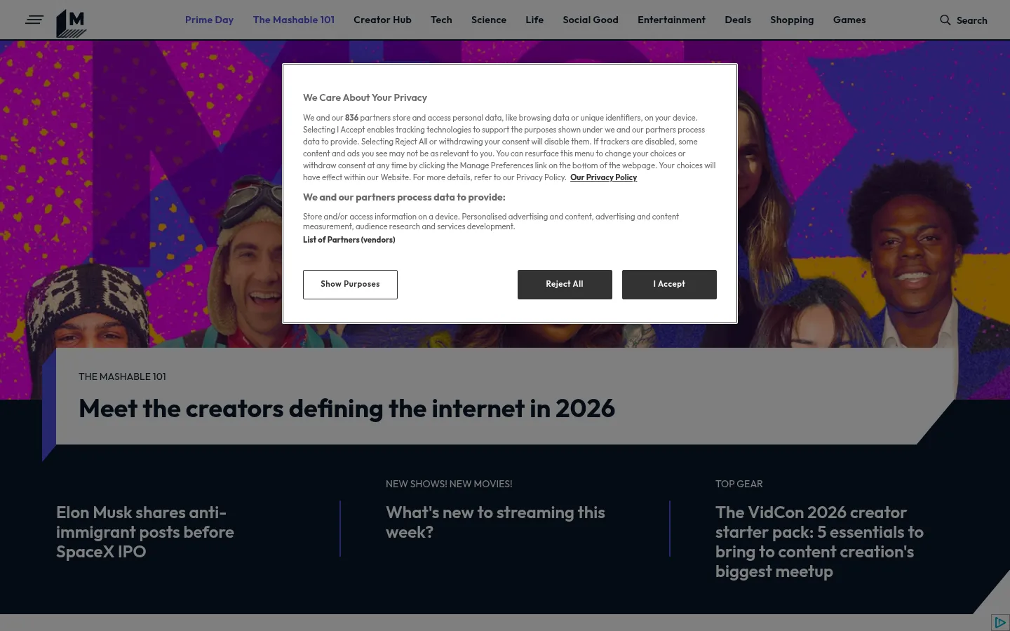 Screenshot https://mashable.com/