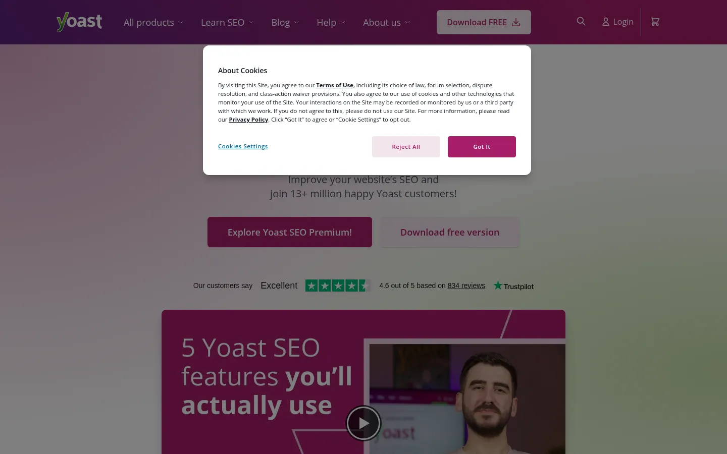 Screenshot https://yoast.com/