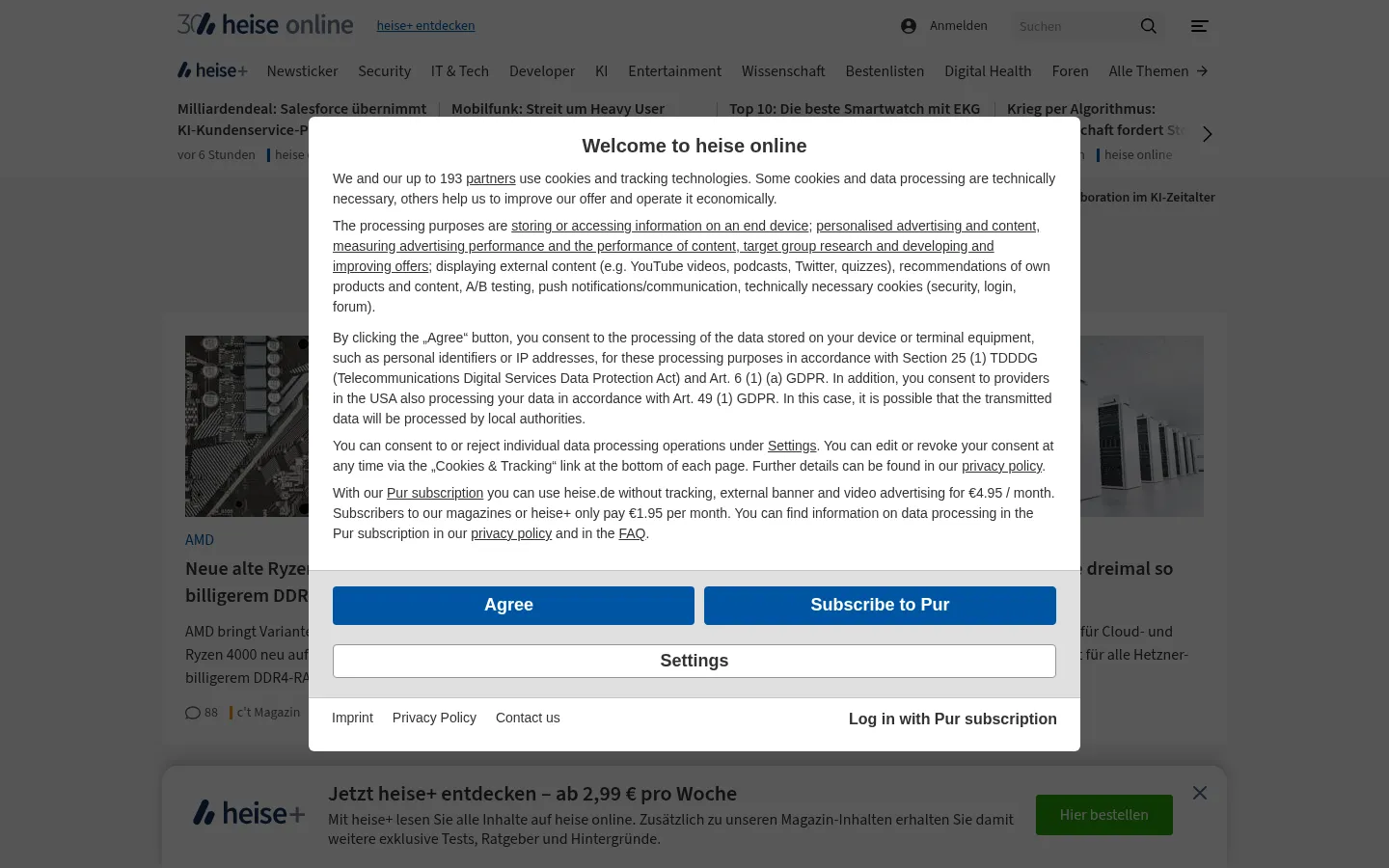 Screenshot https://heise.de/