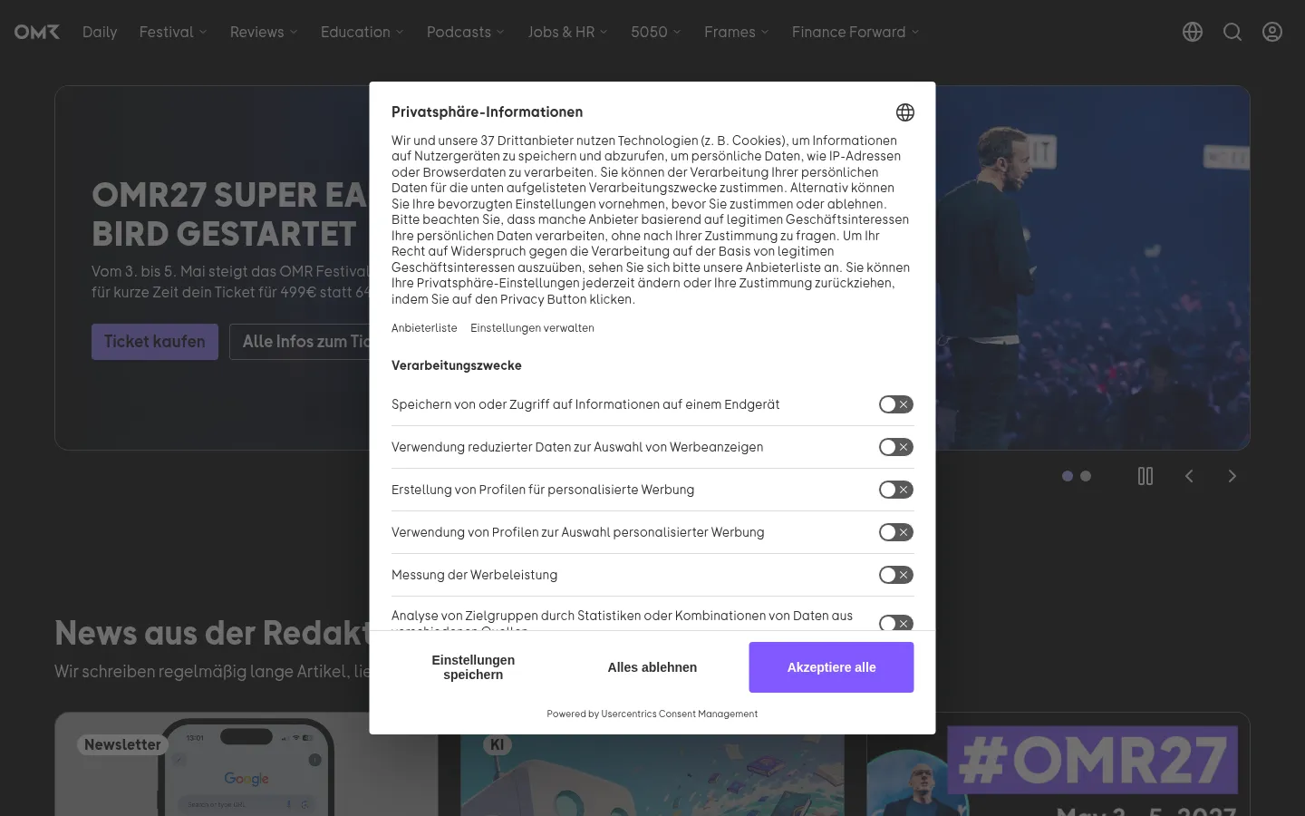 Screenshot https://omr.com/