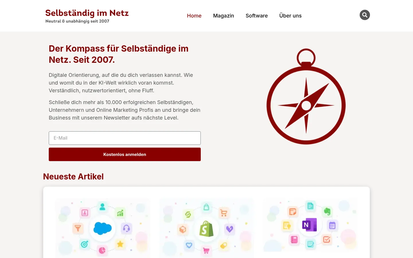 Screenshot https://selbstaendig-im-netz.de/