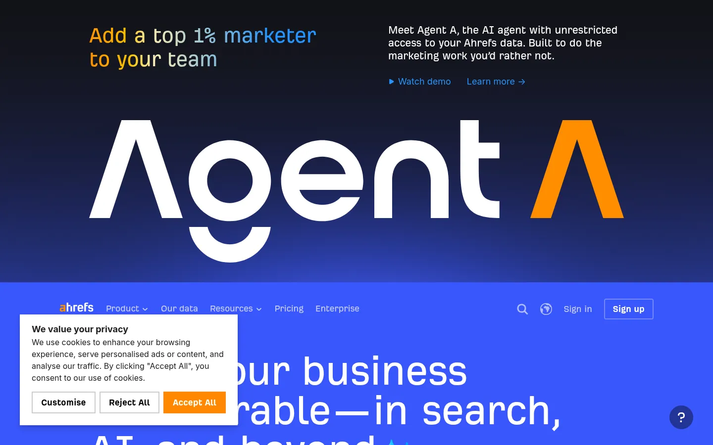 Screenshot https://ahrefs.com/
