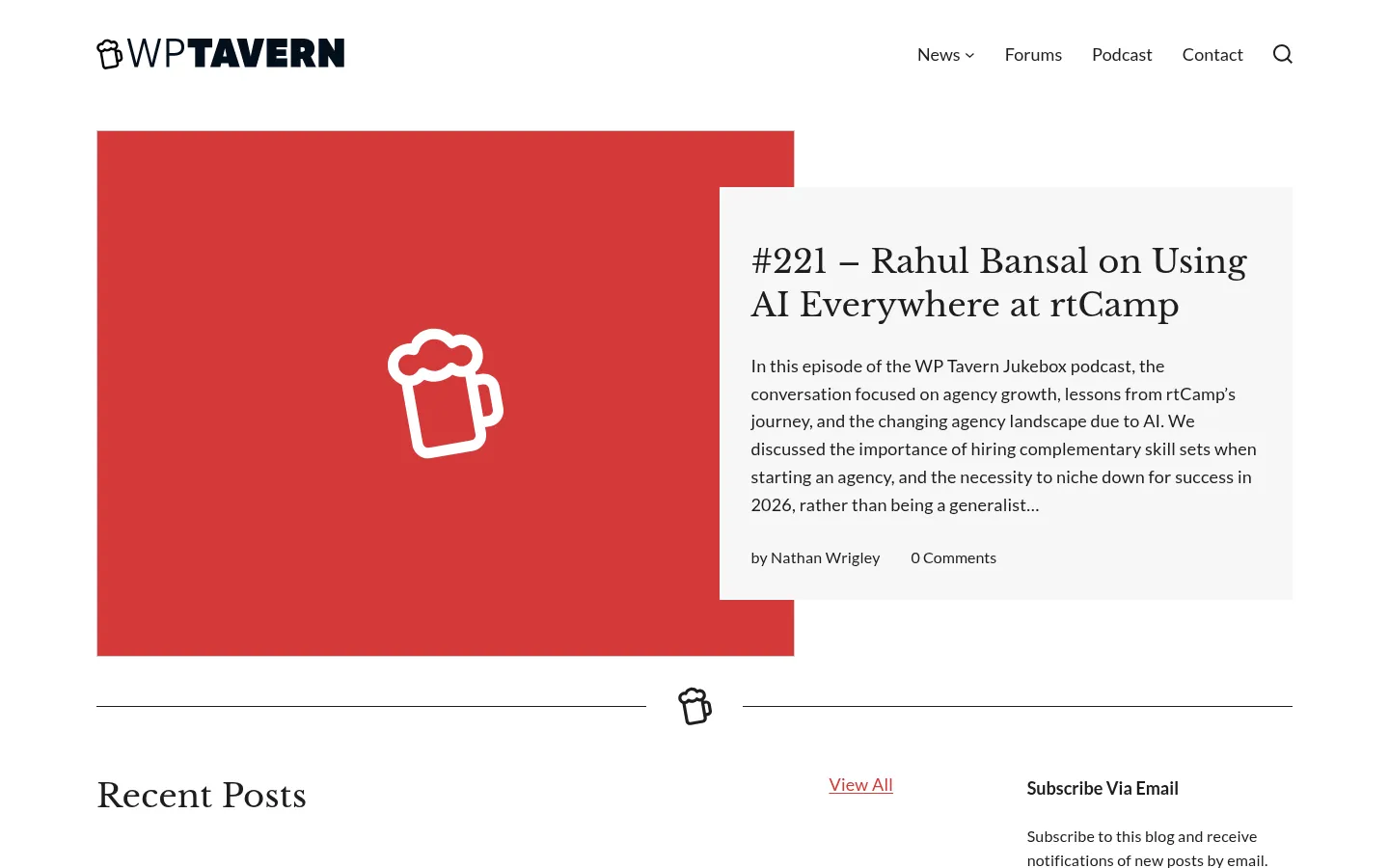 Screenshot https://wptavern.com/