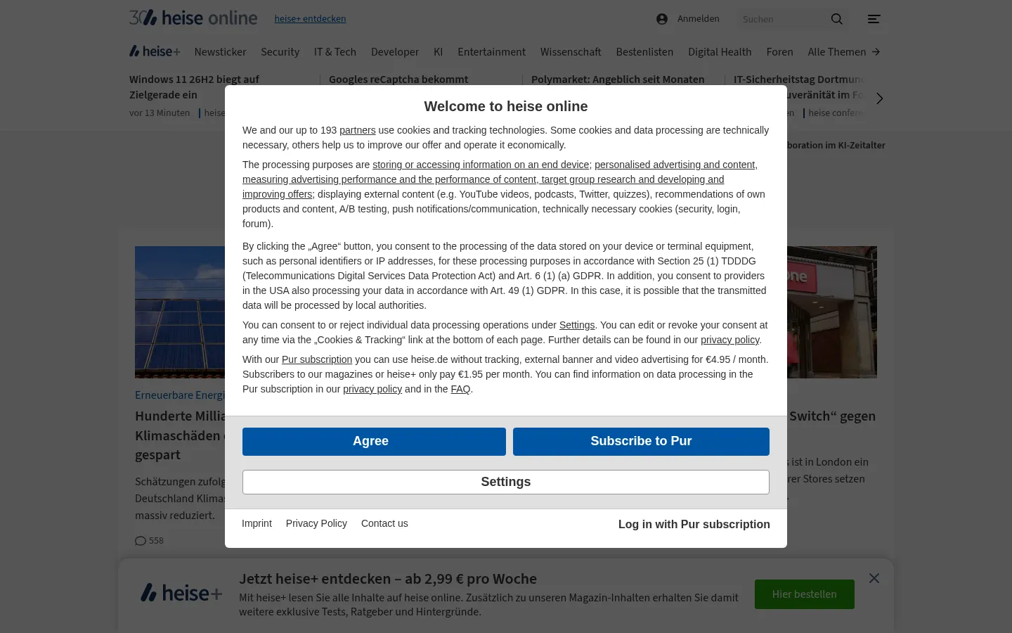 Screenshot https://heise.de/