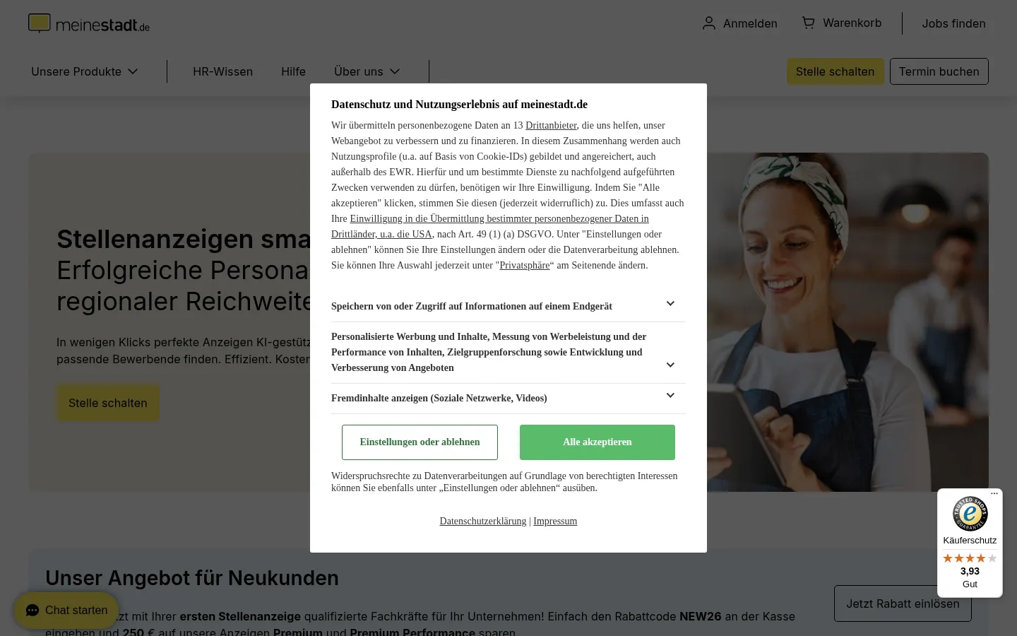 Screenshot https://job-shop.meinestadt.de/