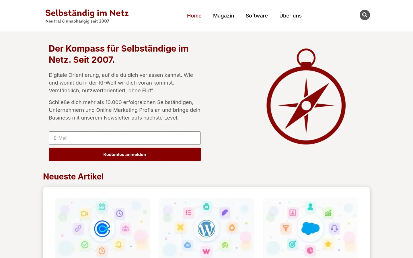 Screenshot https://selbstaendig-im-netz.de/