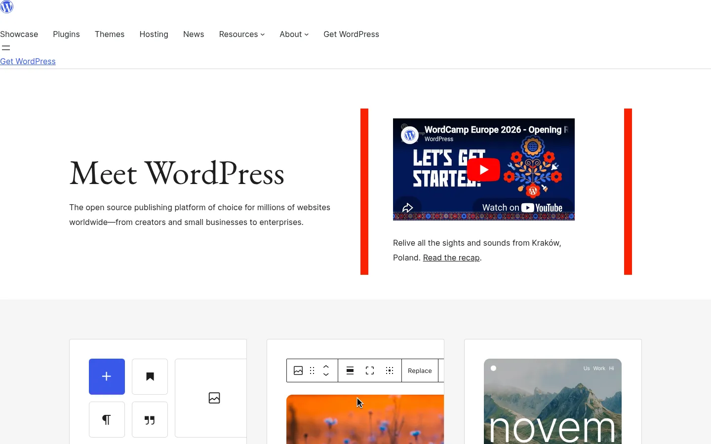 Screenshot https://wordpress.org/