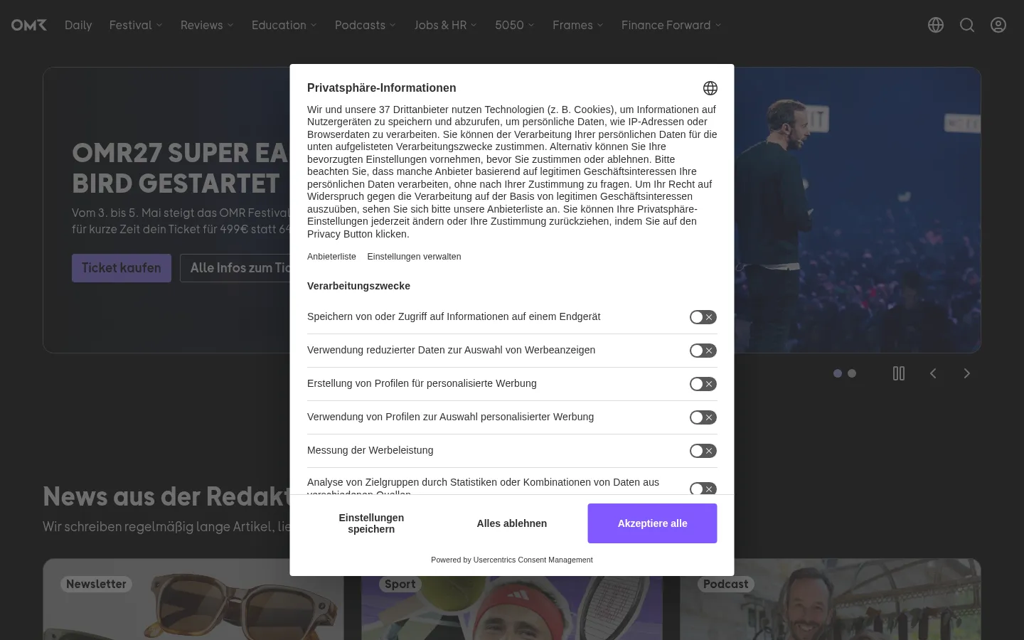 Screenshot https://omr.com/