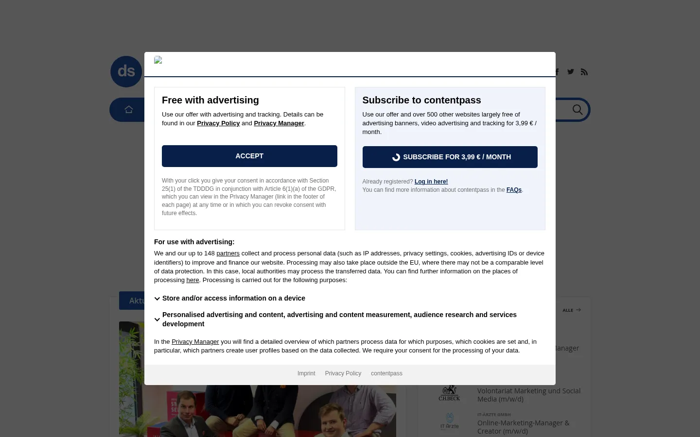 Screenshot https://deutsche-startups.de/