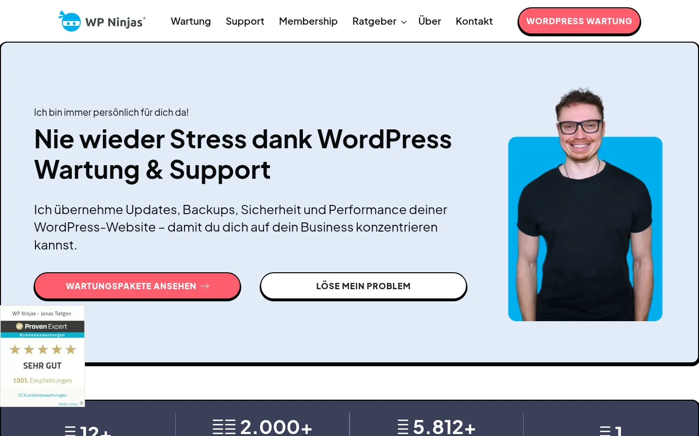 Screenshot https://wp-ninjas.de/
