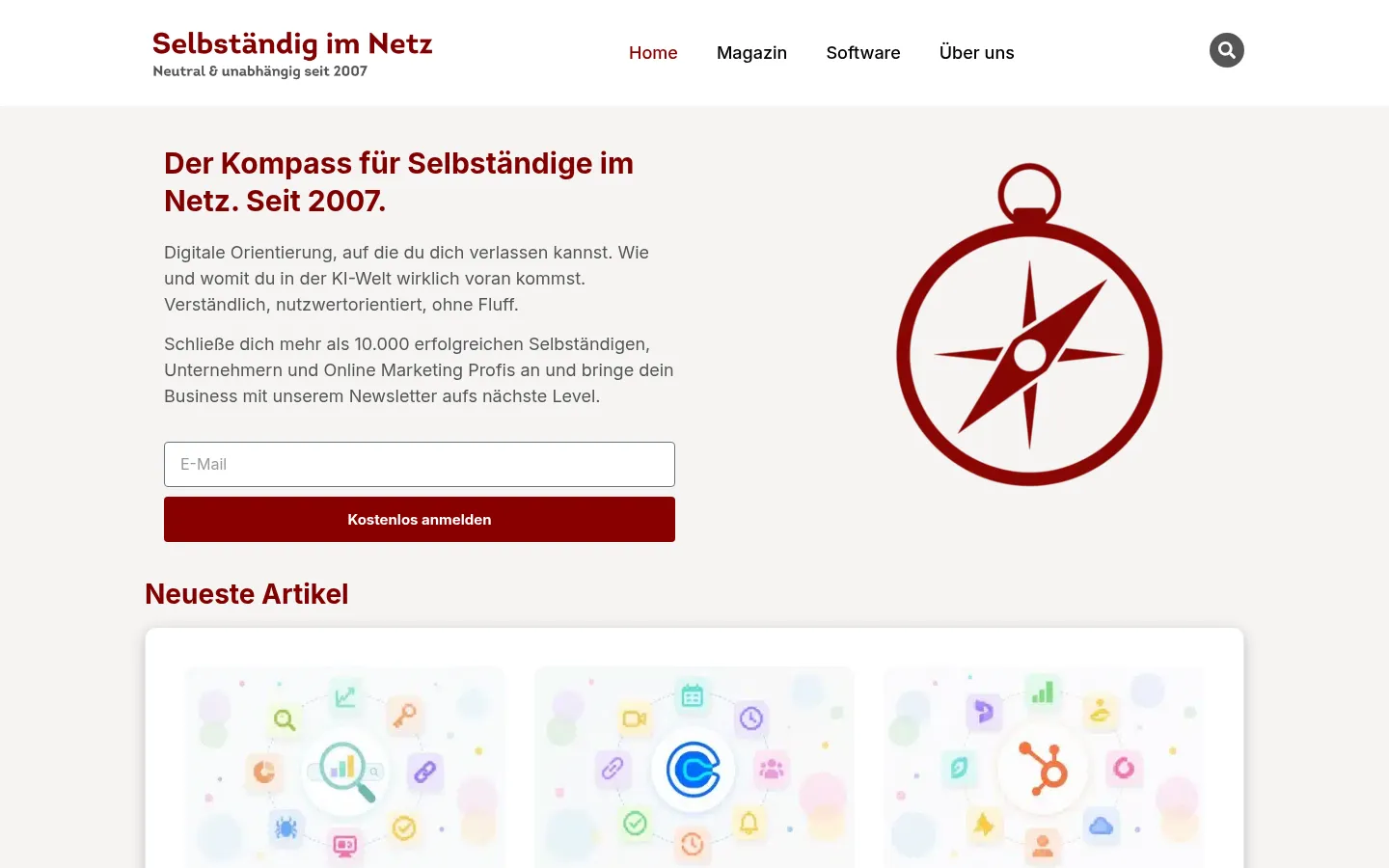 Screenshot https://selbstaendig-im-netz.de/