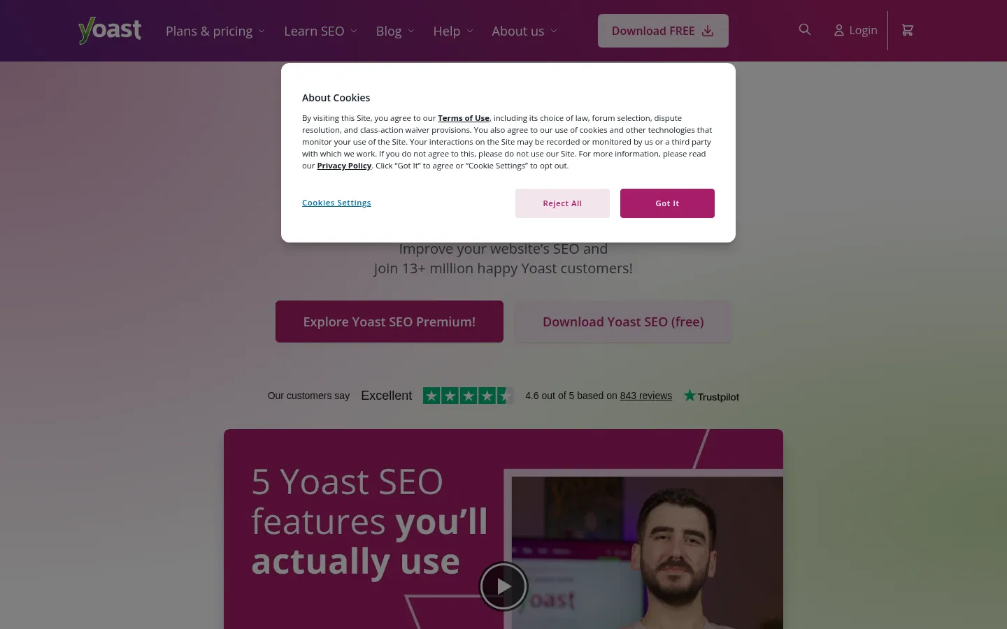 Screenshot https://yoast.com/