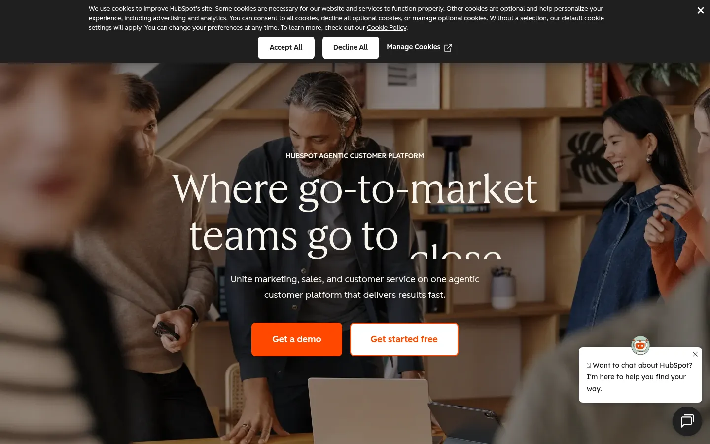 Screenshot https://www.hubspot.com/